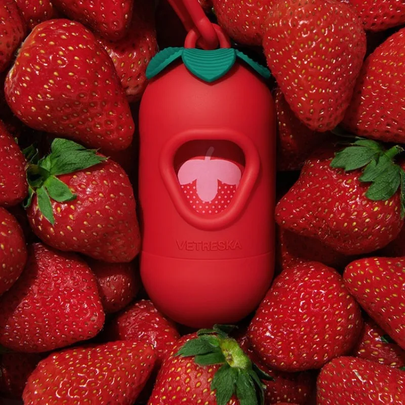 Household Dogs Garbage Bag Set Portable Cat Litter Bags Strawberry Styling Wastebasket Accessories 1005007476147475