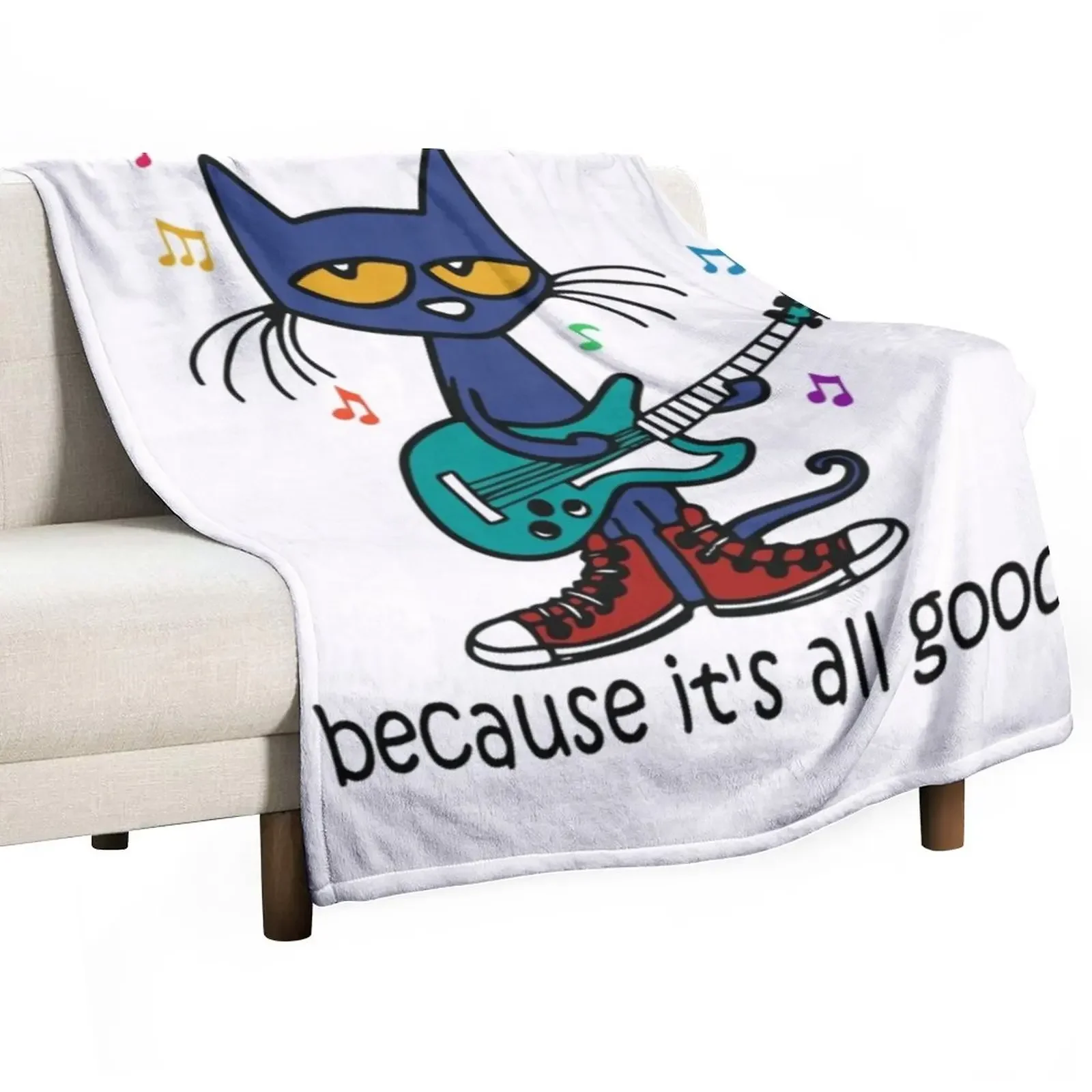 Pete The Cat The singer It's All Good Perfect Throw Blanket Fashion Sofa Blankets Giant Sofa Blanket 1005007484194901