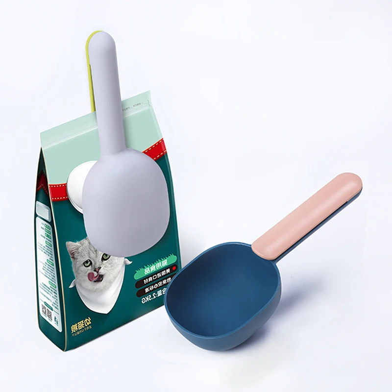 Multifunctional Dog Food Cat Food Shovel Spoon Feeding Spoon Sealed Bag Clip Creative Measuring Cup 1005007486687781
