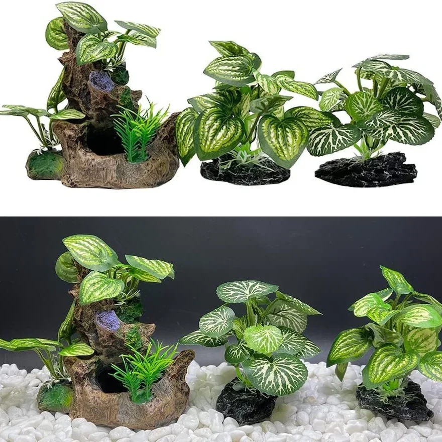 Aquarium Ornaments Simulation Plants Fish Tank Landscaping Decorations Plastic Water Plants Flowers 1005007489700200
