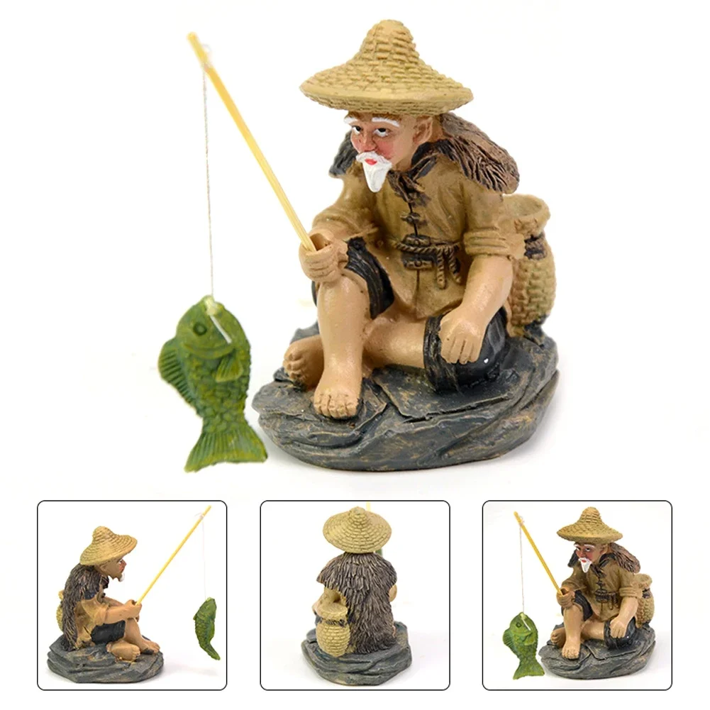 Aquarium Fish Tank Desk Decoration Accessories Pet Accessories Aquarium Decoration Angler Resin 1005007500312853