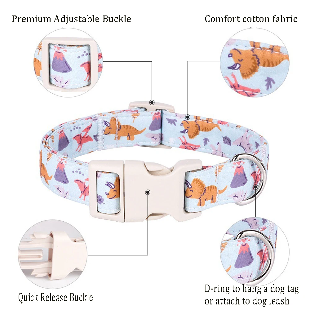100% True Cotton Fabric Pet Collar Adjustable Safety Cotton Collar For Dog Cat Puppy Kitten Pet 1005007502339652