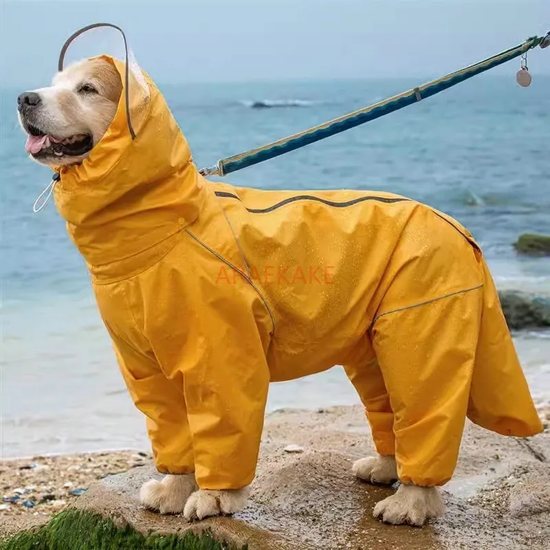Pet Dog, Big Dog, Medium to Large Dog, Golden Haired Samoyed, Alaska, All Inclusive Raincoat 1005007512137815
