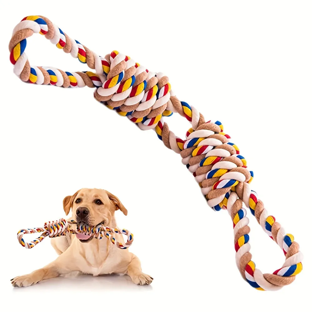 Large Rope Knot Toy for Pet Teeth Grinding Cleaning Cat Dog Boredom Relief Toys Pet Interactive 1005007513602799