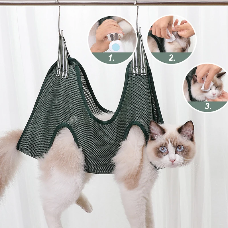 Cat Grooming Nail Cutting Anti Scratch Bite Fixed Bag Bath Trimming Restraint Bag Beauty Hammock 1005007518305735