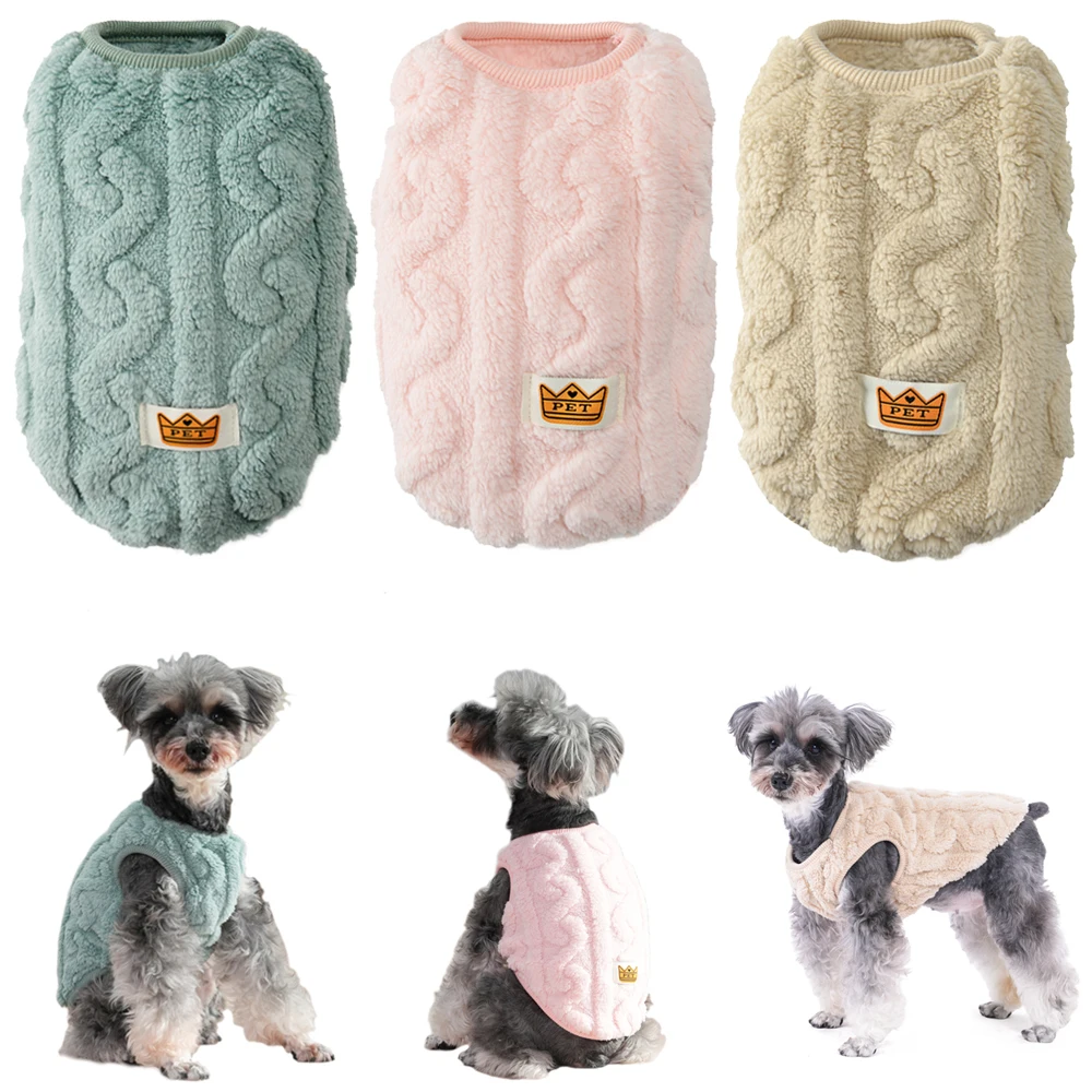Soft Fleece Dog Clothes for Small Dogs Cats Sweater Autumn Winter Warm Puppy Vest Apparel French 1005007519124448