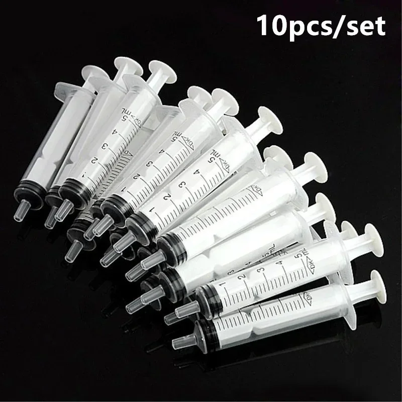 Disposable Plastic 5ml Injector Syringe No Needle for Lab Nutrient Measuring Small Pet Food (10pcs) 1005007520429027