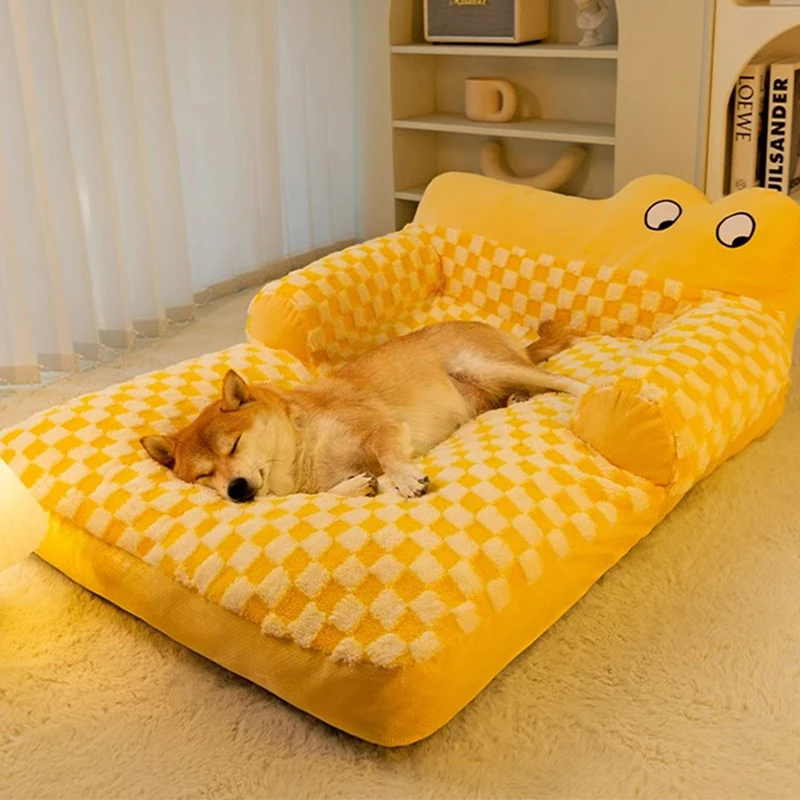 Warm Dog Sofa Bed Winter Pet Dog Cat Bed Sleeping House Kennel Mat Cat Puppy Mattress Pet House 1005007523885759