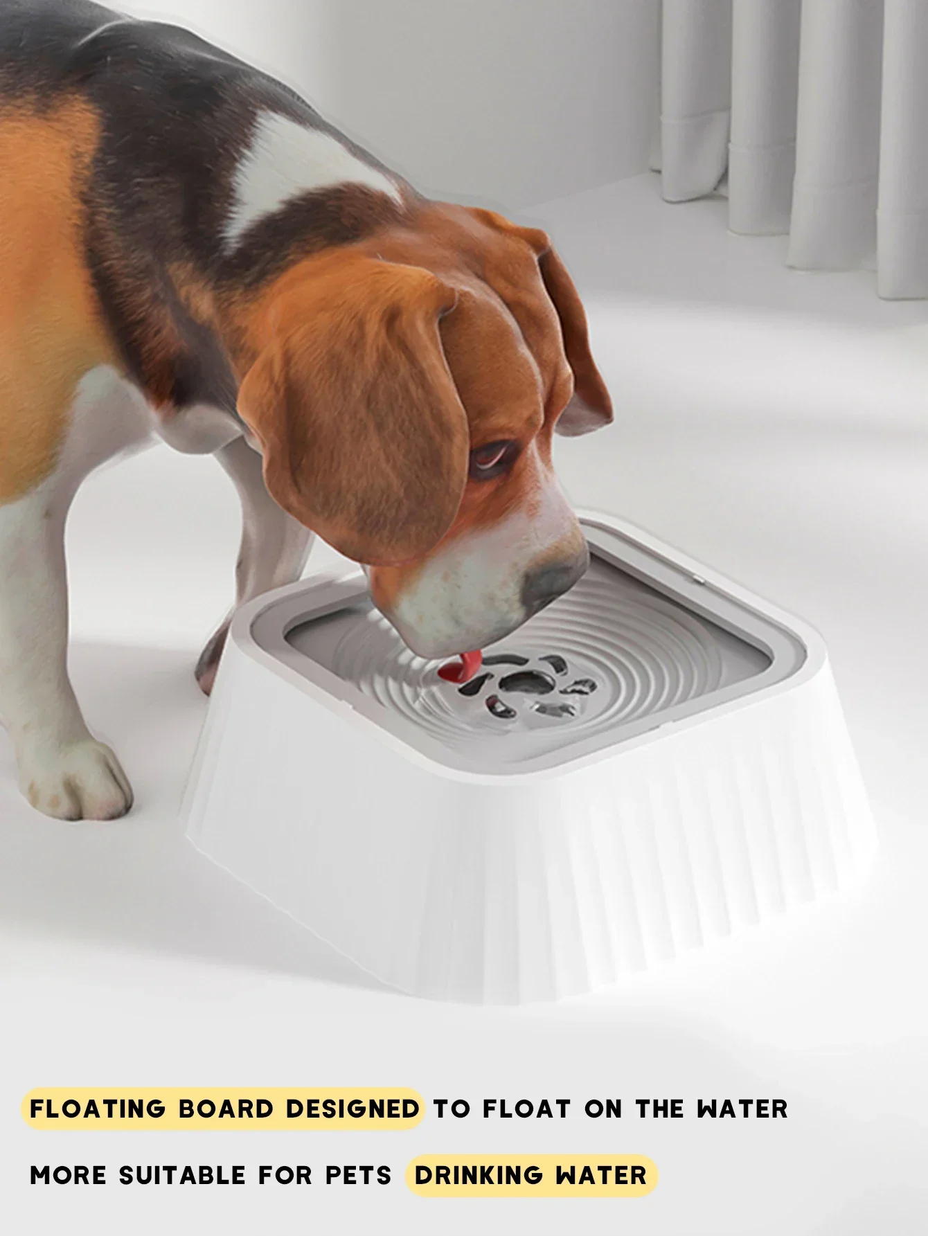 Pet Water Fountain with Floating Plates No Spill Dog Water Bowl Clean Drinking Slow Feeder 1005007530215468