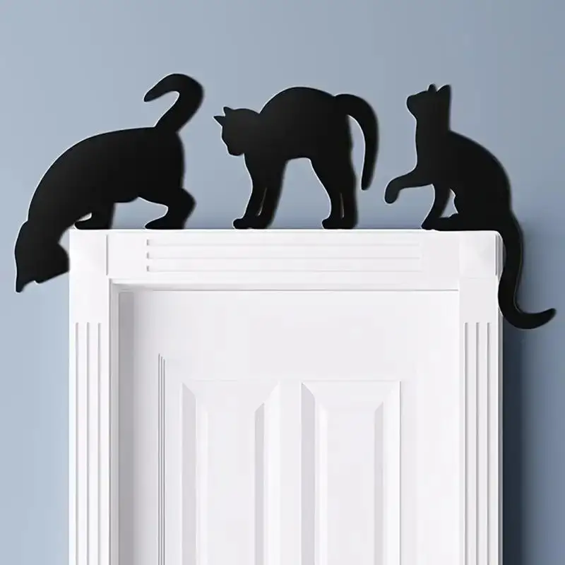 Halloween Door Corner Sign Cute Bird Witch Cat Black Wooden Hanging Ornament Party Home Wall Doors 1005007532965827