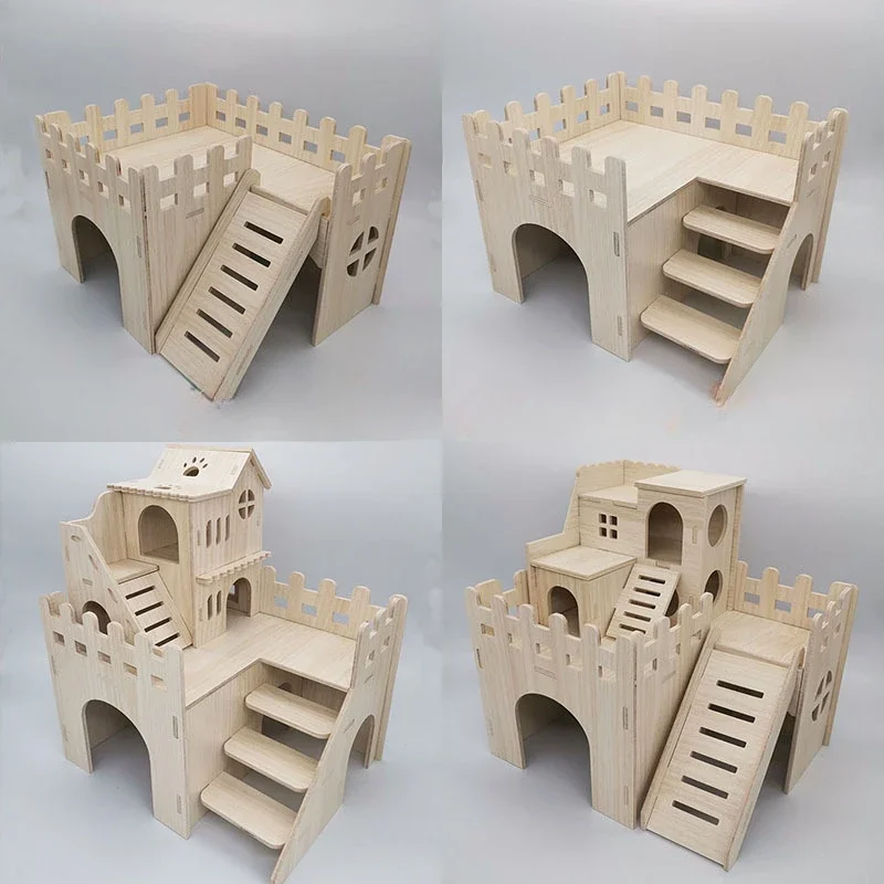 Hamster Squirrel Solid Wood Avoidance House Hedgehog Wooden House Golden Bear Nest Dutch Pig 1005007537121647