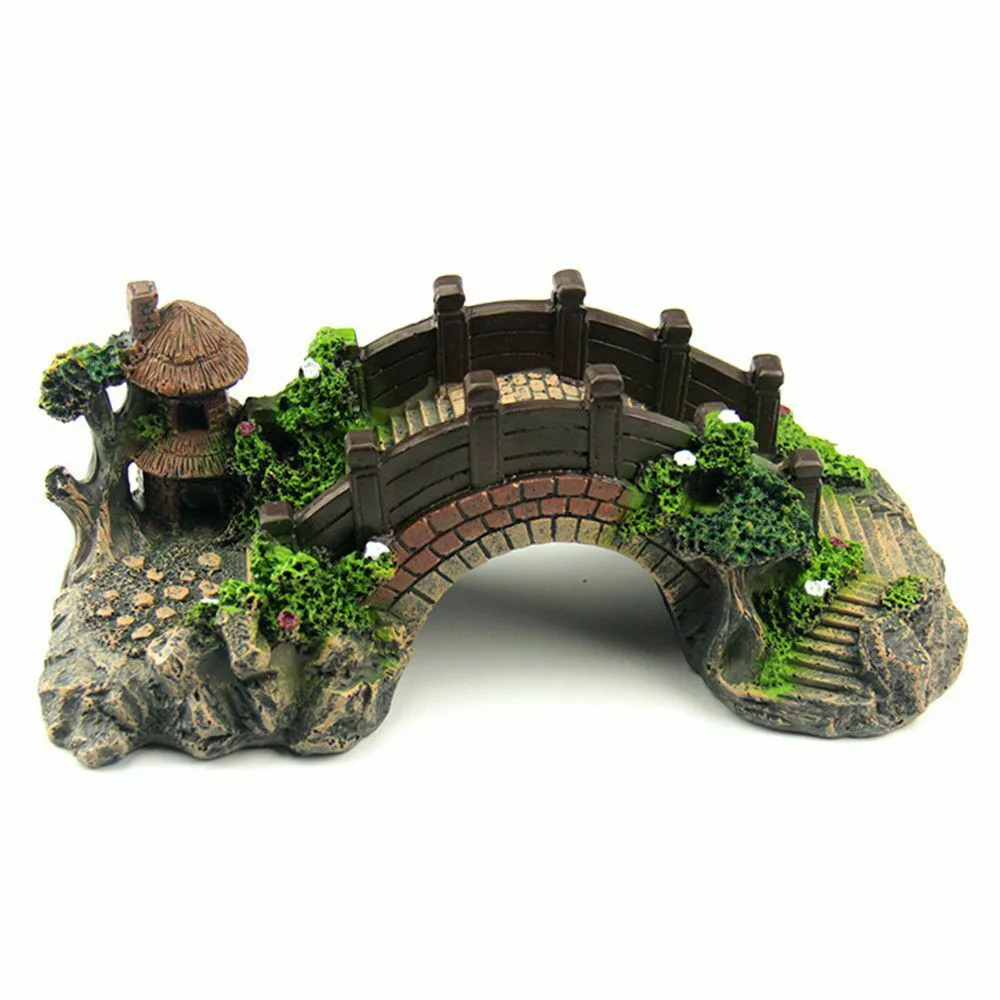 New Accessories Aquatic Pet Supplies Resin Aquarium Ornaments Fish Tank Ornament Artificial Bridge 1005007541860487