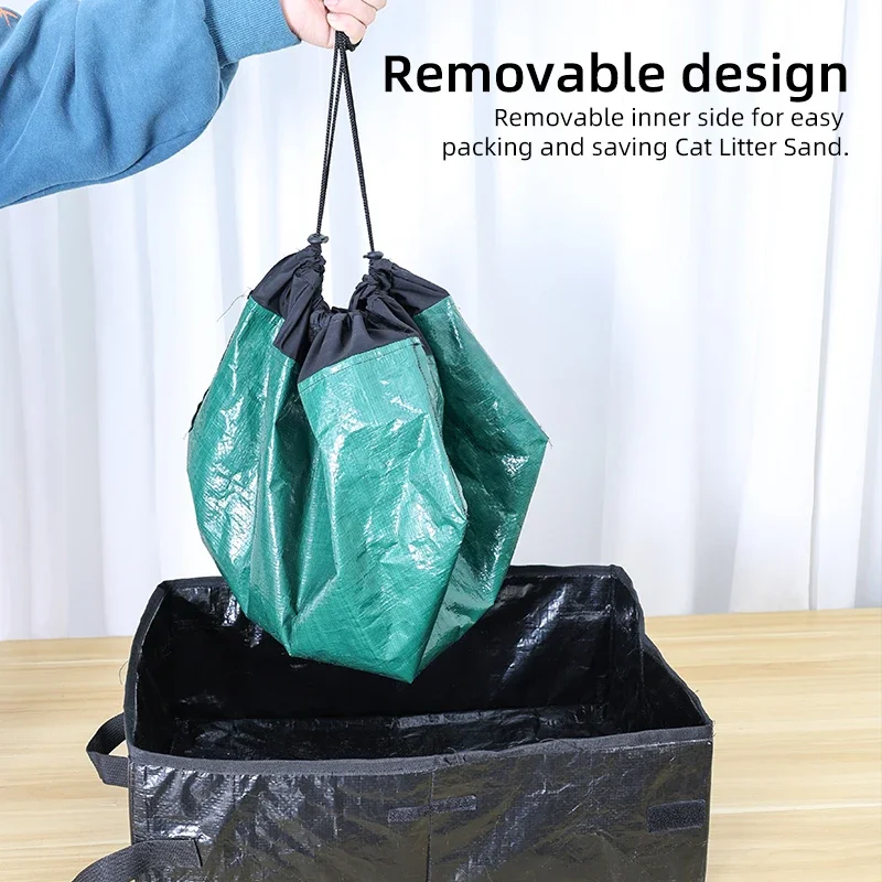 Portable Cat Litter Box Dog Toilet Tray Outdoor Reusable Travel Oxford Litter Pan Travel Waterproof 1005007554342072