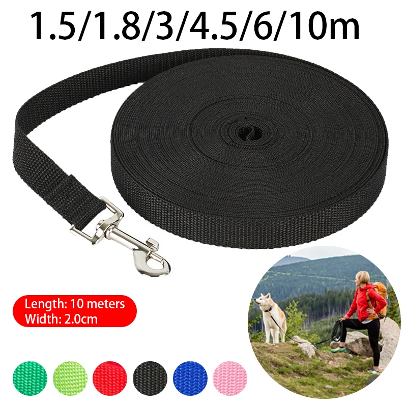 1.5/1.8/3/4.5/6/10M Nylon Walking Pet Tow Rope Training Tracking Dog Chain Traction Rope for Small 1005007560164151