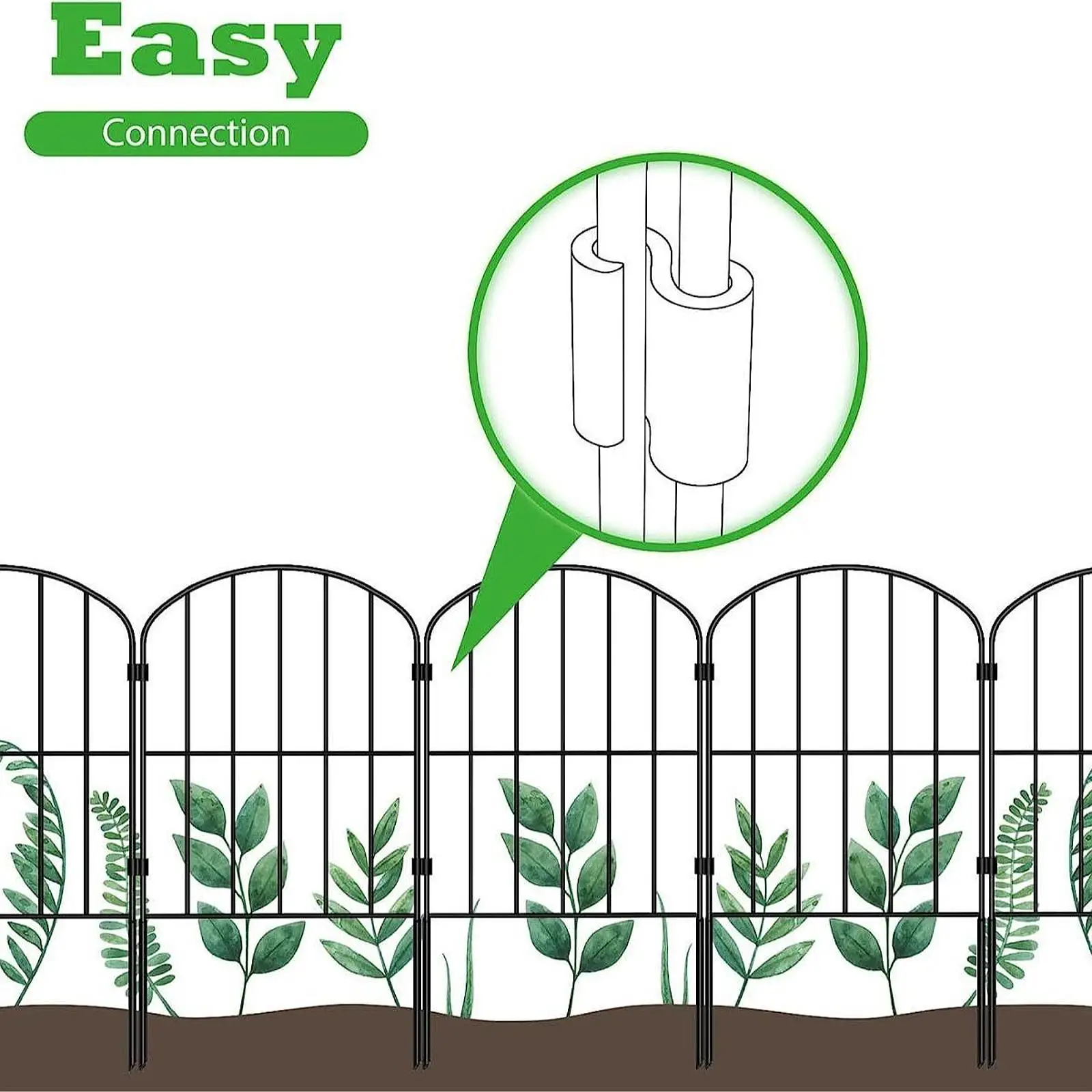 Garden Fence Panels Animal Barrier Fences Outside Wedding Prop Lawn Pet Border Edging Garden (10Pcs) 1005007562285753