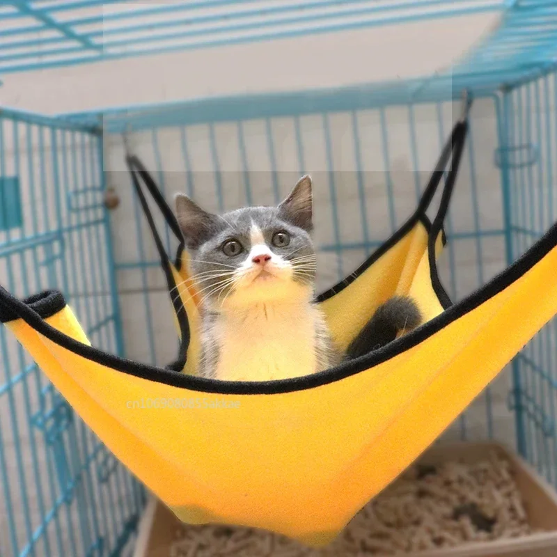 Cat Hanging Hammock with Adjustable Straps Double-Sided Pet Cage Hammock Hanging Bed Resting Sleepy 1005007581227860