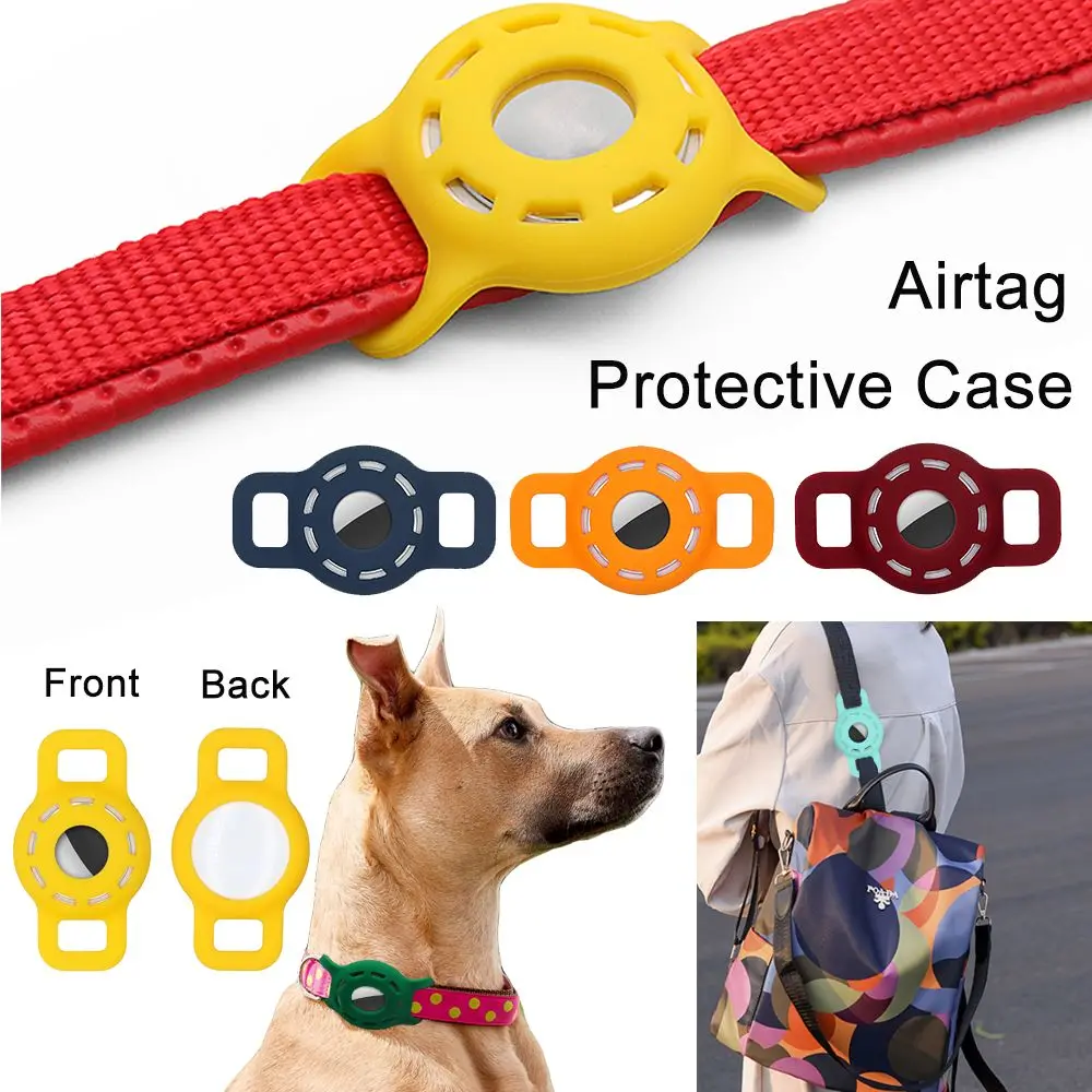 Dog Cat Collar GPS Finder Silicone Airtag Protective Case Air Tag Holder Tracker Protector Cover 1005007594551192