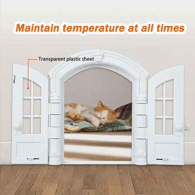 Pet Door 1PC Cat and Dog Doorway Stopper Entry Fence No Flap Door Stopper Pet Kennel Hole House Pet 1005007597387764