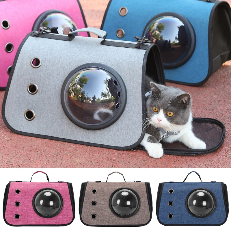 Portable Space Capsule Cat Bag, Hand-Held Foldable Shoulder Bag, Transparent Cat Cage 1005007606062550