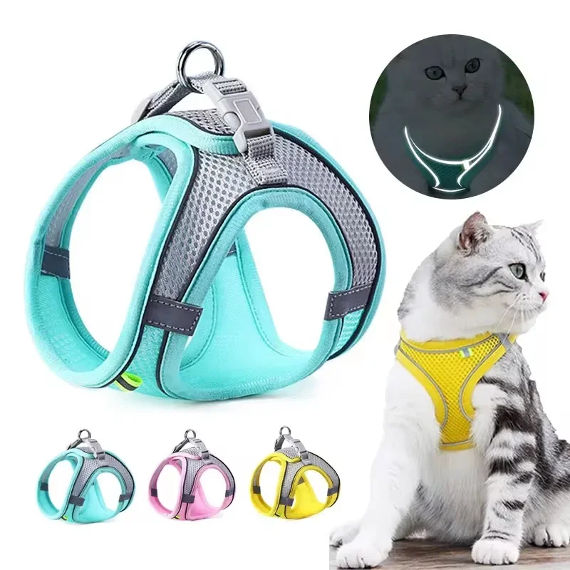 Cat Harness and Belt Set Breathable Accessories for Cats Pet Products Necklace Collar Pets Supplies 1005007607421391
