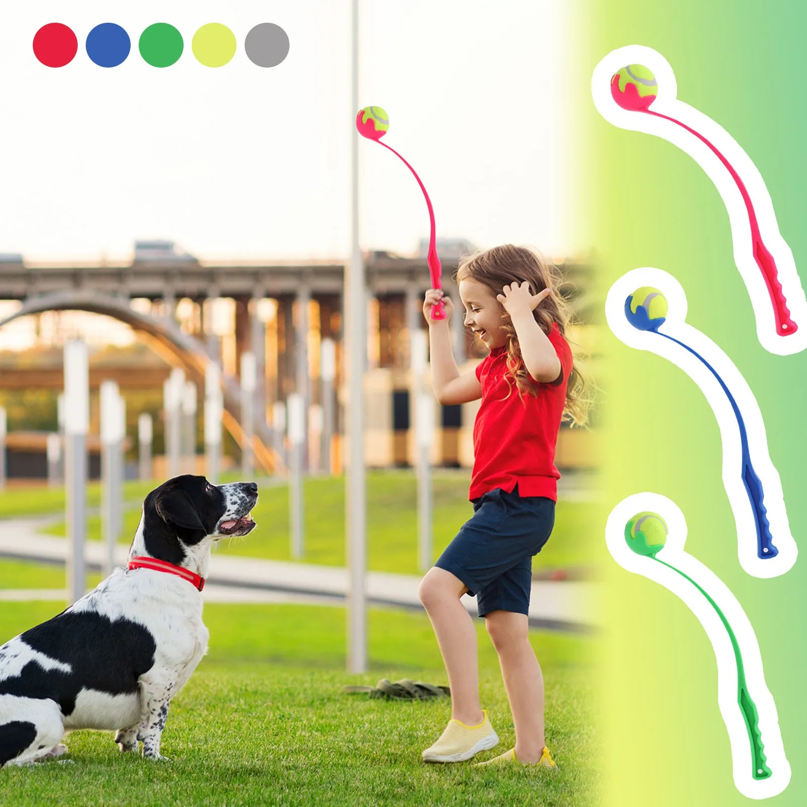 Dog Toys Throwing Pole Dog Training Ball Thrower Outdoor with Tennis Ball Training Throwing Toys 1005007611194045