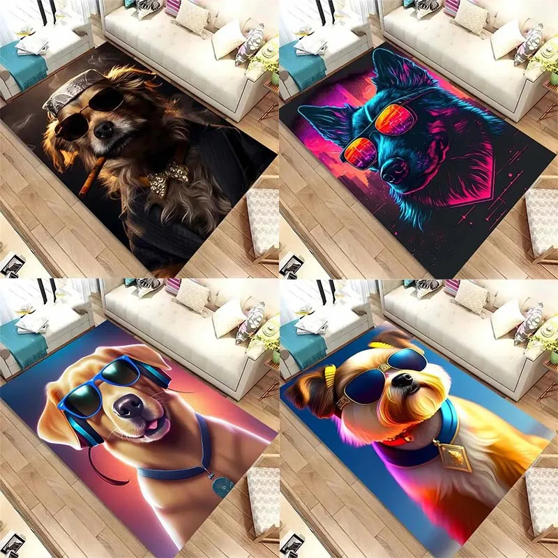 Smoking Dog Pattern Floor Mat Door Decoration Home Living Room 1005007611821547