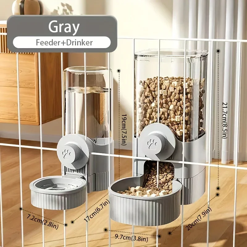 New Hanging Automatic Pet Food Feeder Water Dispenser Gravity Cat Auto Feeder Waterer Set Container 1005007612521924