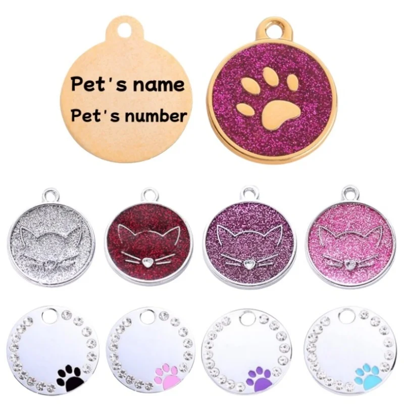 Personalized Pet Cat Dog Id Tag for Dogs Medal Free Engraved Puppy Kitten Name Address Tags 1005007653593395