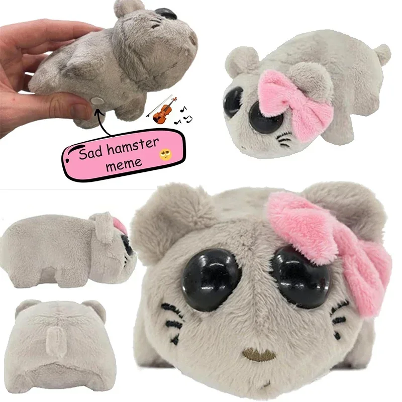 Hamster Plush Toy Comfortable Hamster Design Soft Cuddly Toy Cute Animal Plush Sad Hamster for Kids 1005007661294461