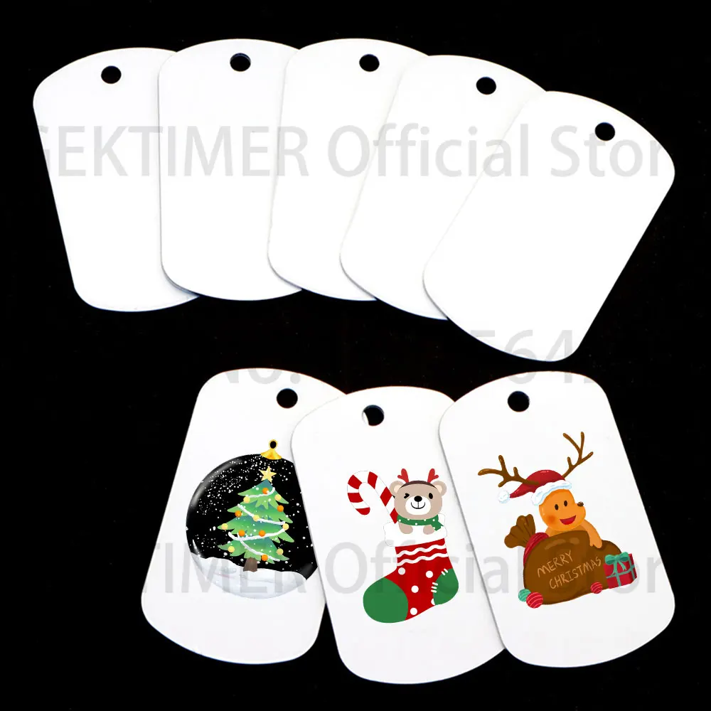 Military Sublimation Keychian Custom Personalized Dog Tag ID Famous for DIY Pendant Collar (100Pcs) 1005007666267161