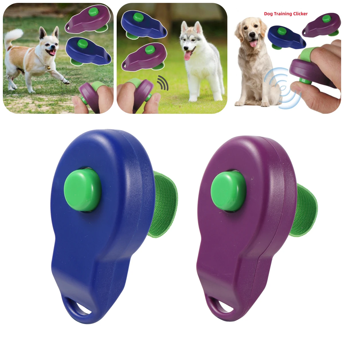 Pet Training Ring Clicker Elastic Band Sound Generator Dog Behavioral Deterrent Supplies (1Pc) 1005007669907869