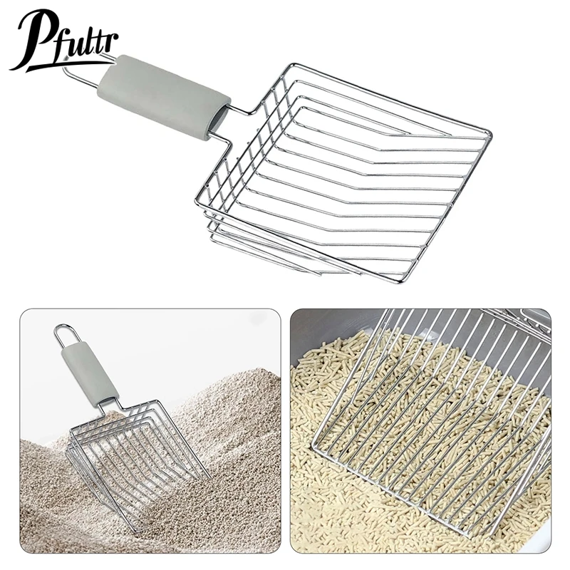 Pet Cleaning Tool Metal Aluminum Alloy Cat Litter Scoop Stainless Steel Durable Handle Poop (1Pcs) 1005007670375698