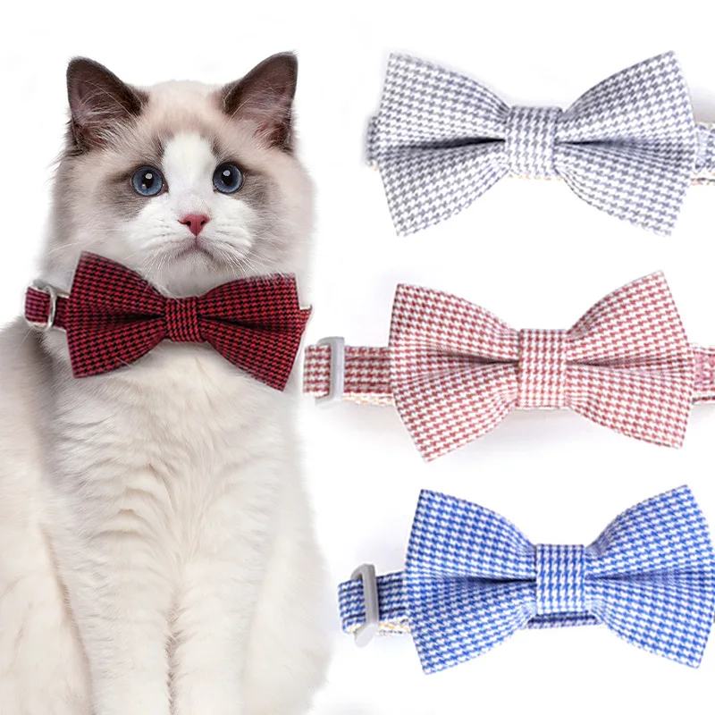 Pet Collar Adjustable Durable Cat Collars Cute Bow Kitten Necklace Soft Bell Puppy Lead Product Dog 1005007678189383