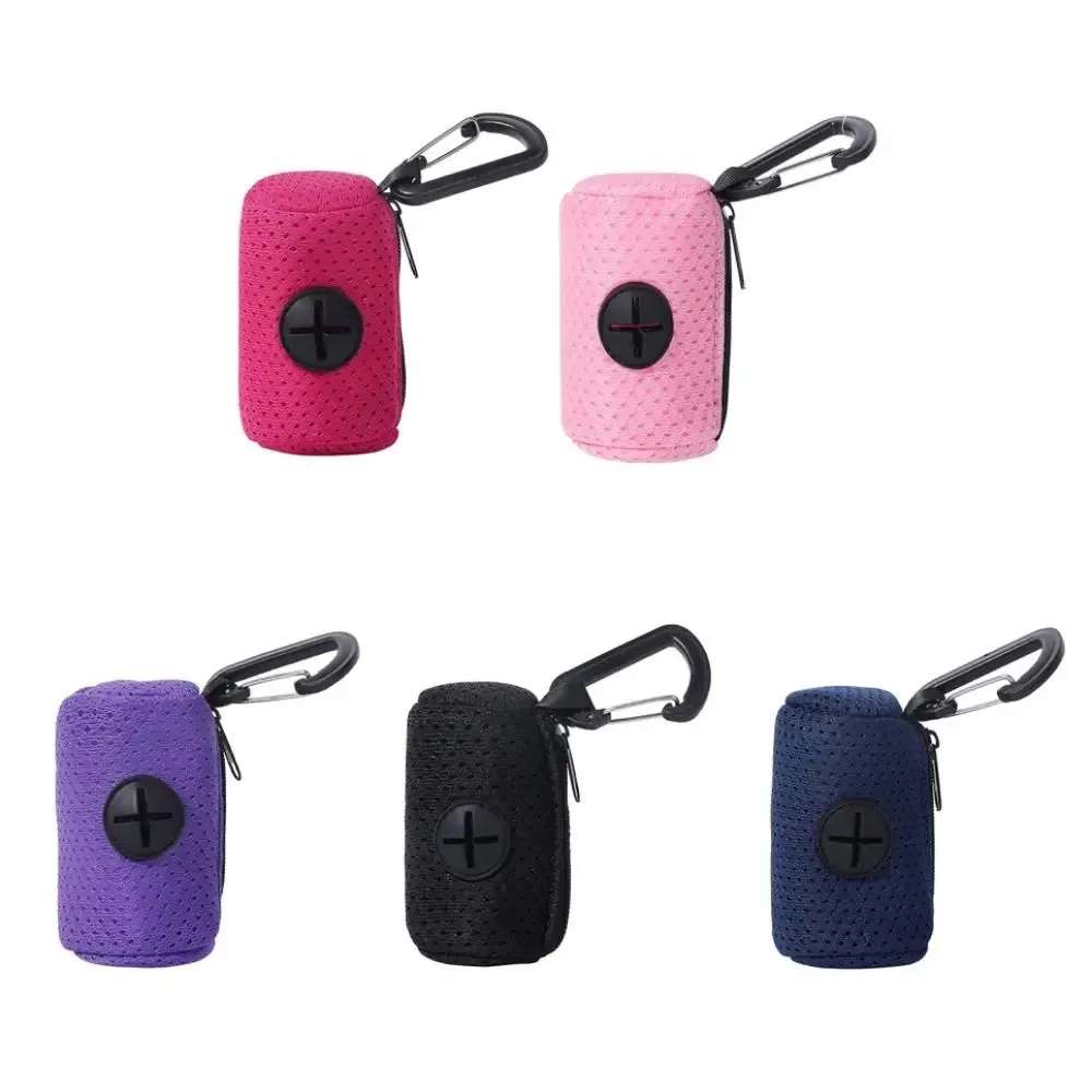 Mesh Dog Poo Bags Dispenser Portable Hanging with Buckle Dogs Waste Bag Holder Colorful Pet 1005007684408460