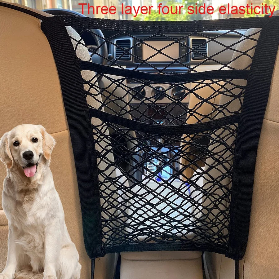 Pet Car Barrier Dog with Automatic Safety Mesh Storage Bag Pet Barrier Guard Back Seat 1005007688924925