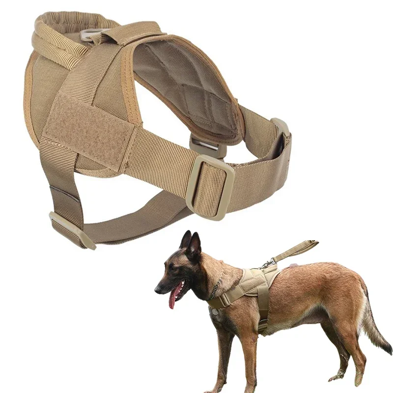 Tactical Big Dog Harness Chest Dog Vest German Shepherd Pet Pectoral Collar Nylon Adjustable 1005007699457414