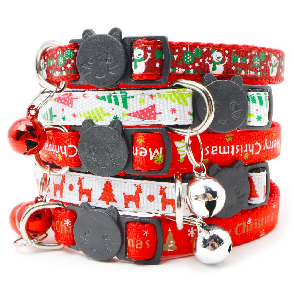 20pcs/ Lot Dog Collar Christmas Ornaments Neck Ring Xmas Dog Leash Tag Accessories Cat Ring Holiday 1005007701451156