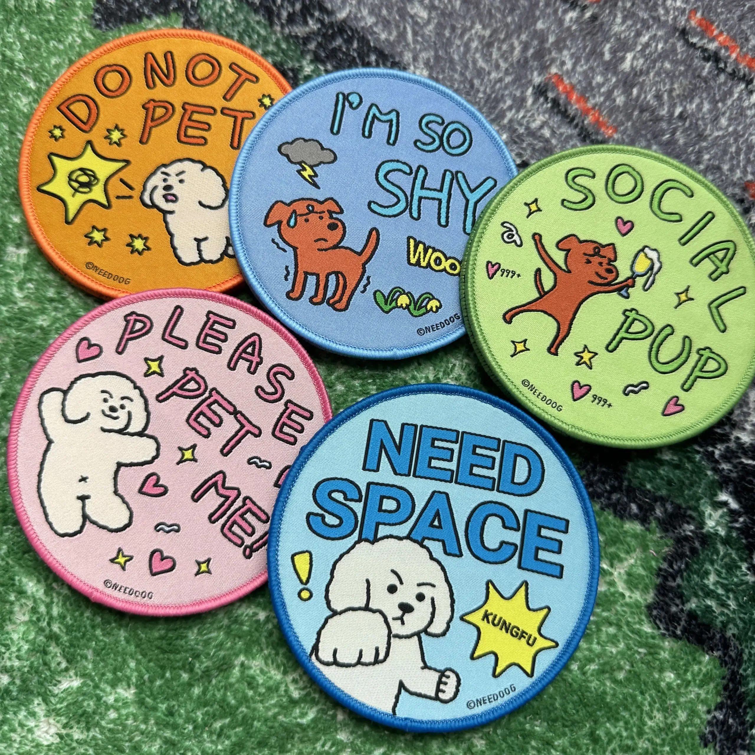 Dog Accessories Leash Chest and Back Pet Character Social Stickers Velcro Signage Warning Signs 1005007707275369
