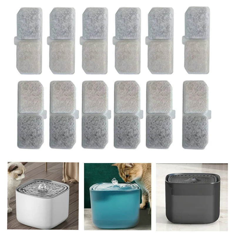 Cat Water Fountain Filter Pet Fountain Replaced Filter Accessories Pet Supplies (12pcs) 1005007713417234