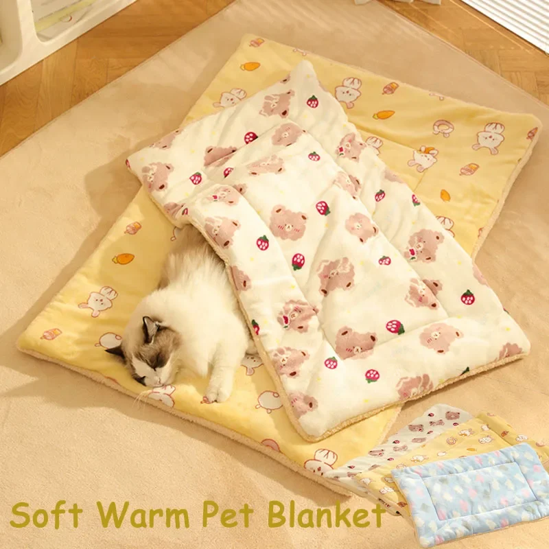 Warm Dog Blanket Cute Soft Pet Sleeping Quilt Mat Fluffy Comfortable Cat Cover Blanket Bed 1005007715167161