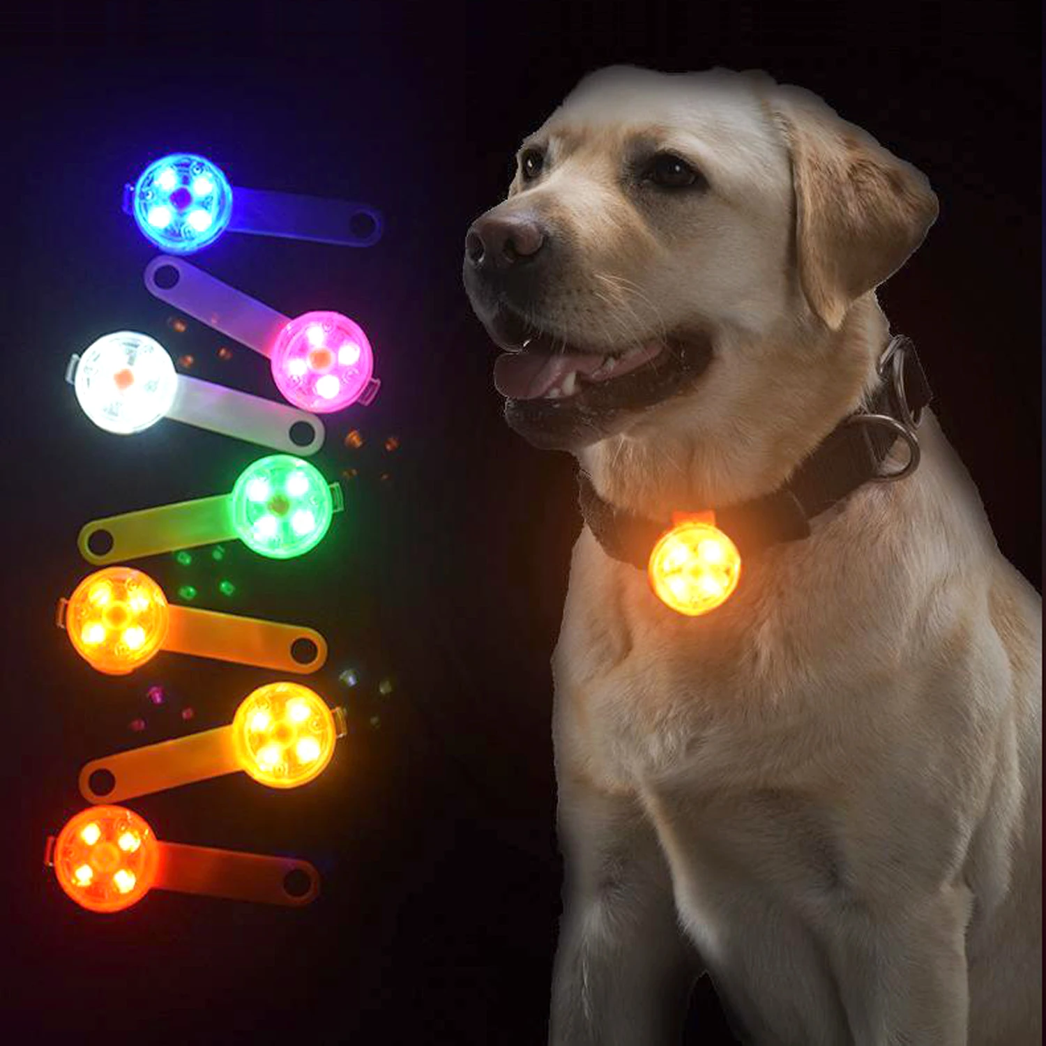 Dog Anti Loss Collars LED Waterproof Safety Flashing Light USB Rechargeable Night Glowing Pendant 1005007749291345