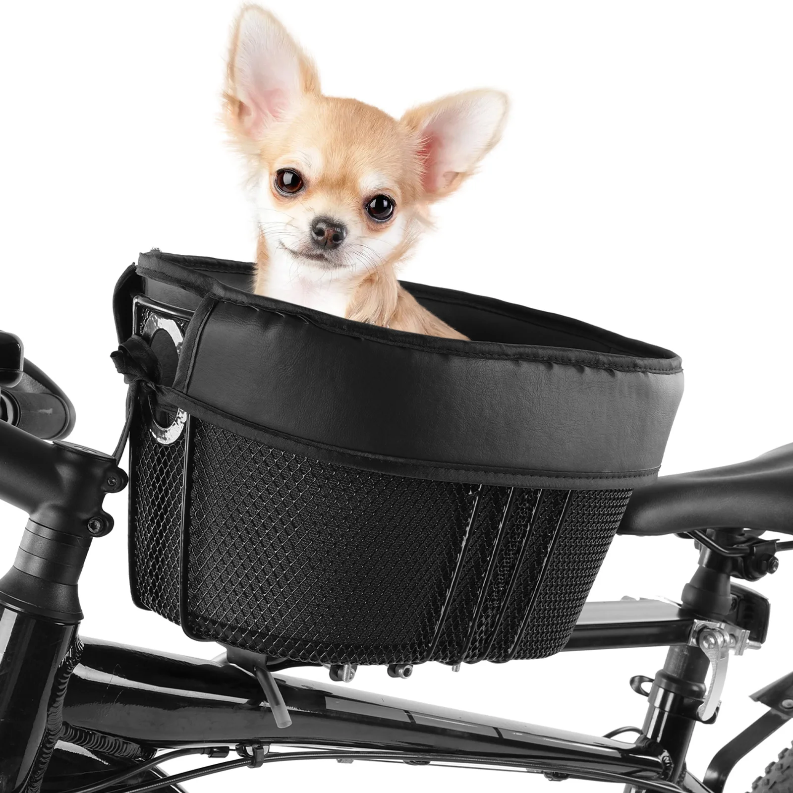 Dog Bike Basket Mountain Bike Shopping Basket Portable Cat and Dog Carrier for Bike Front Crossbar 1005007758882681