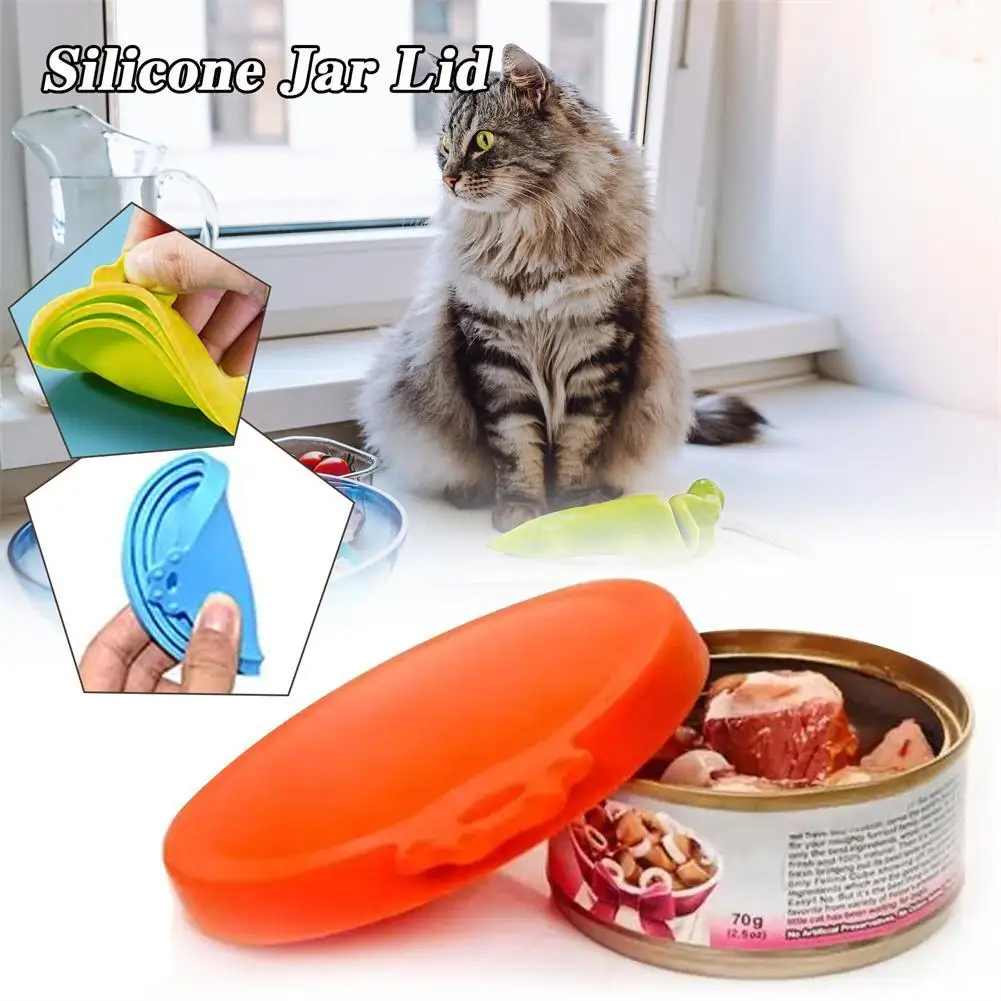 Silicone Canned Lid Sealed Feeders Food Can for Puppy Dog Cat Storage Top Cap Reusable Cover Health 1005007787571124