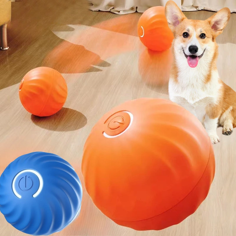 Pet Toy Ball Automatic Moving Dog Smart USB Jumping Rotating Interactive Chew for Puppy 1005007790837825