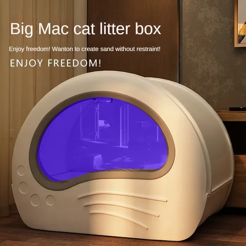 Cat Litter Box Oversized Fully Enclosed Drawer Type Side Double Door Deodorizing Toilet 1005007791282565
