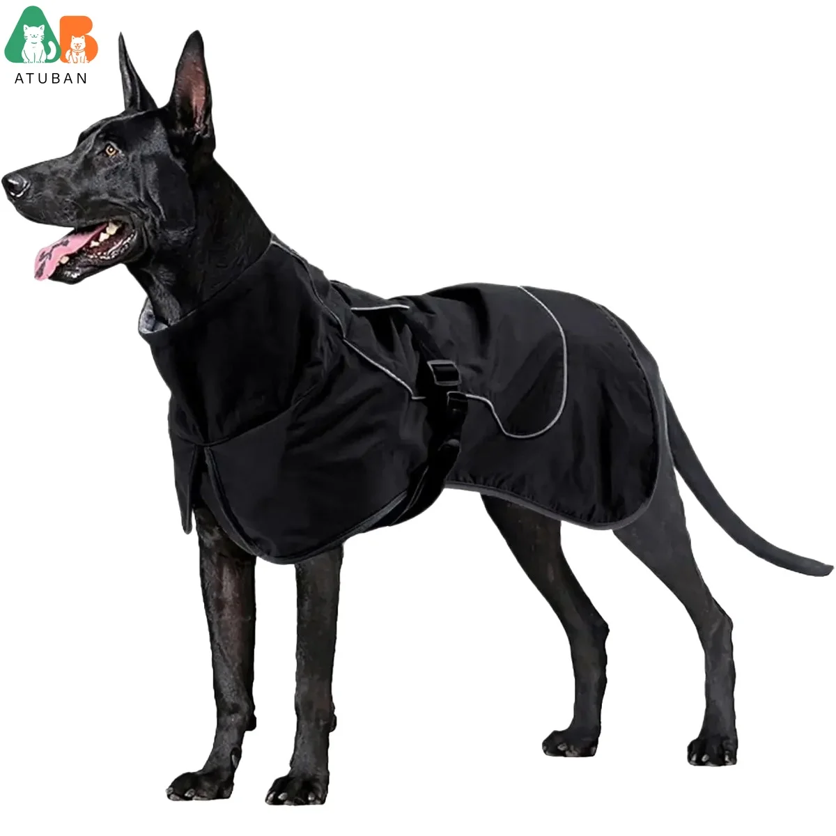 ATUBAN Dog Jacket Waterproof Raincoat Cold Weather Reflective with Soft Fleece Lining Warm 1005007792730653
