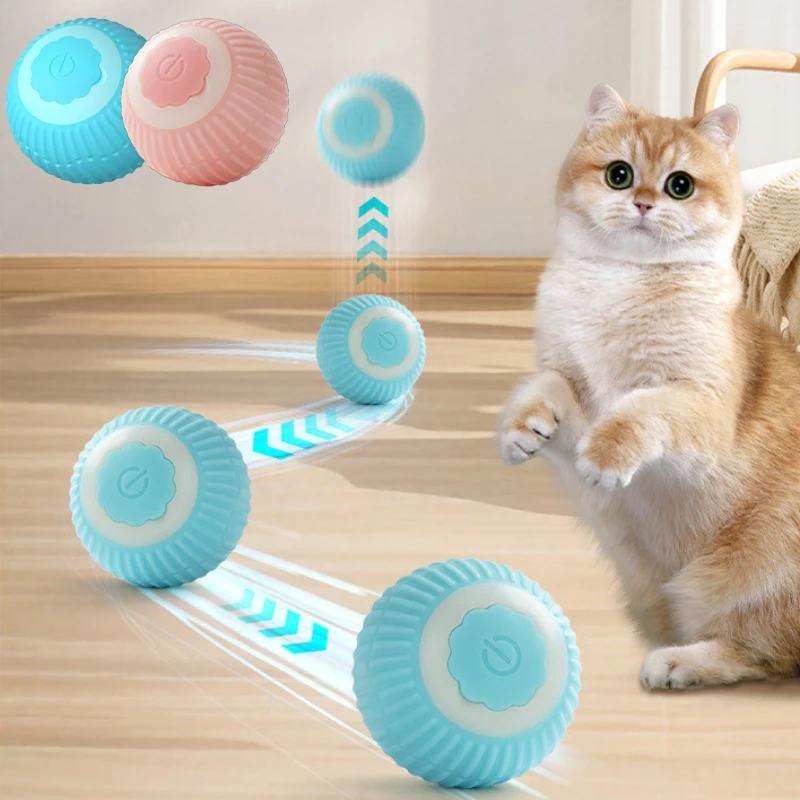 Cat Interactive Ball Smart Pet Cat Toys Indoor Automatic Rolling Magic Ball Electronic Interactive 1005007803733786