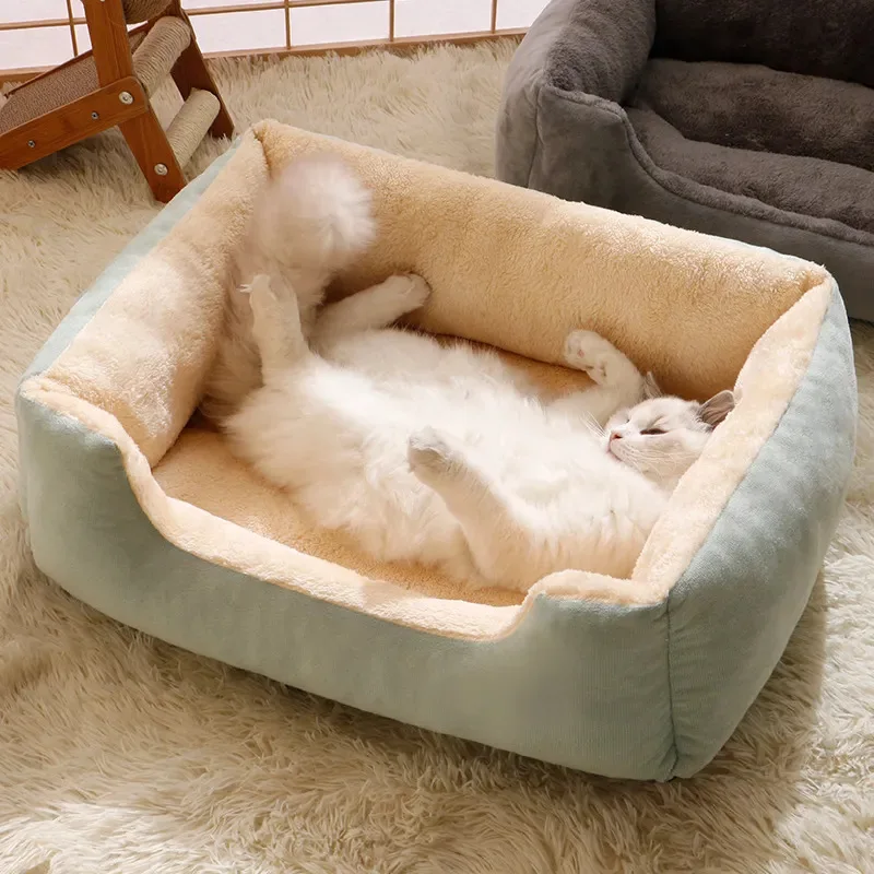 Winter Warm Cat Kennel Dog Pad Square Small and Medium-Sized Teddy Corgi Sofa Bed All-Weather Pet 1005007804545014