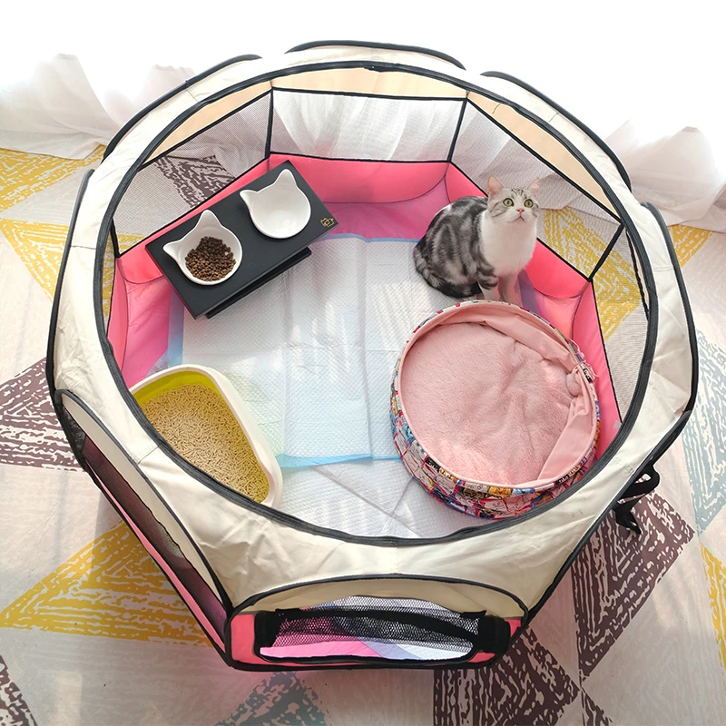 Folding Pet Tent Dog House Camping Accessories Pet Cage Octagonal Cage Fence Outdoor Playpen Puppy 1005007808922701