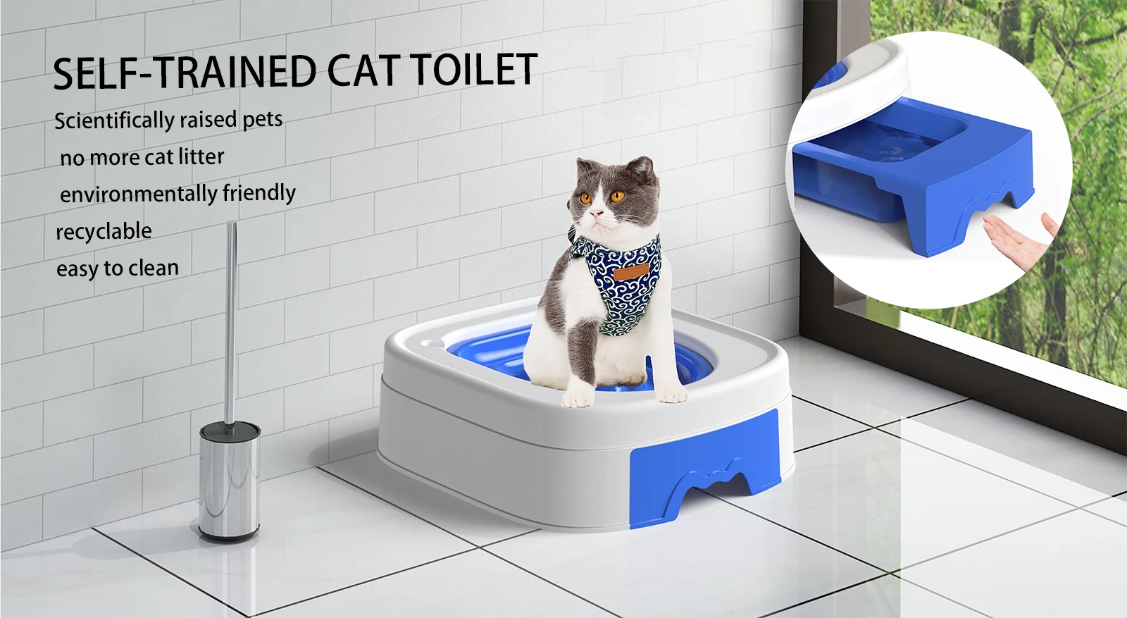 Cat and Dog Toilet Guidance Trainer, Cat Sandbox, Independent Trainer, Fixed-Point Sandbox Toilet 1005007815018000
